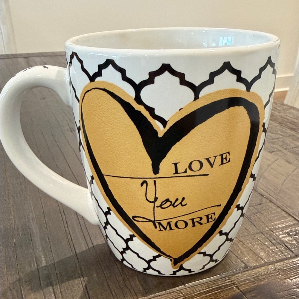 Certified International Love You More Heart Ceramic 20oz Mug Coffee Tea
